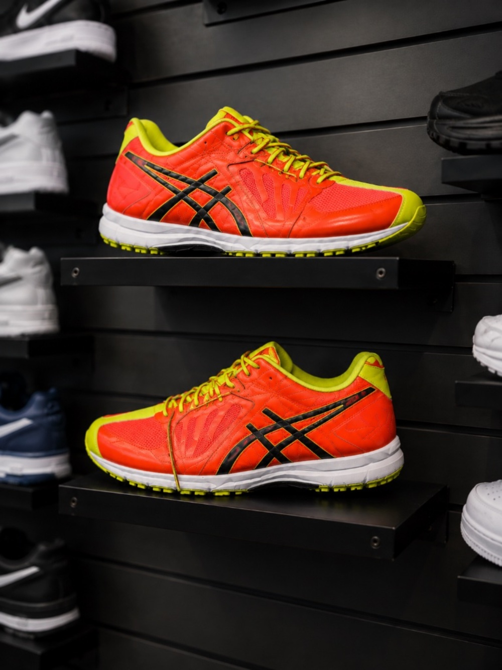 ASICS MEN'S CROSS FREAK SHOES ORANGE FLAME INK FLASH YELLOW MEN